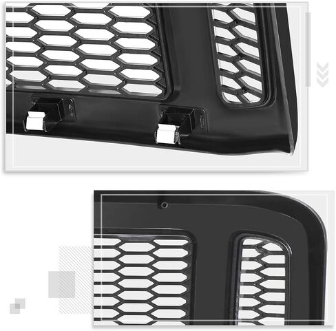 Honeycomb Mesh Pront Pumper Grille Grille متوافق مع 05-07 Ford F250-F550 SD ، Black in Kuwait