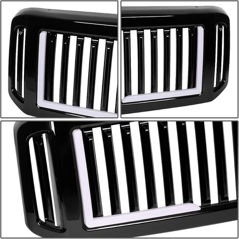 Honeycomb Mesh Pront Pumper Grille Grille متوافق مع 05-07 Ford F250-F550 SD ، Black in Kuwait