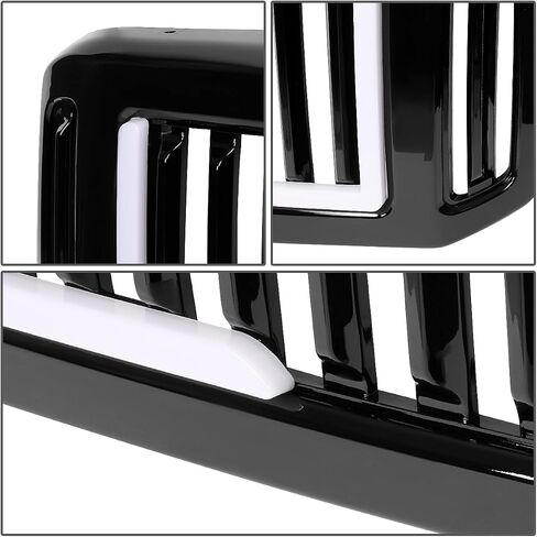 Honeycomb Mesh Pront Pumper Grille Grille متوافق مع 05-07 Ford F250-F550 SD ، Black in Kuwait
