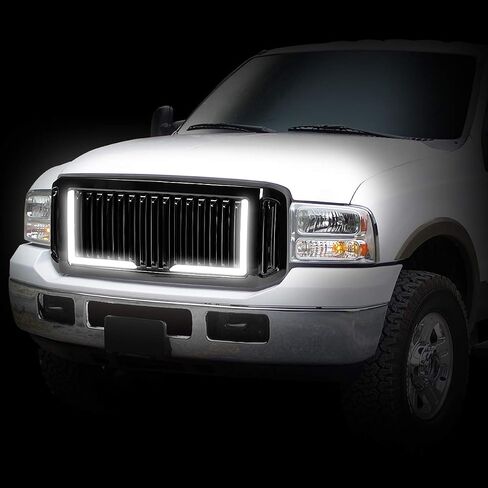 Honeycomb Mesh Pront Pumper Grille Grille متوافق مع 05-07 Ford F250-F550 SD ، Black in Kuwait
