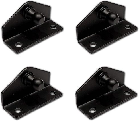 10mm Ball-Stud Brackets (4 Pack) (2" L x 0.75" W x 1.125" H) - Black Powder-Coating Over Zinc-Plating - Gas Strut Lift Support Fittings RT-60-00004-4 in Saudi Arabia
