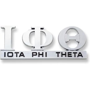 Iota Phi Theta Chrome Cut Out Car Tag