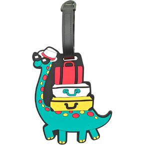 Cute Silicone Dinosaur Luggage Tags Funny Cartoon Travel Suitcase Tag Personalized Identification Labels