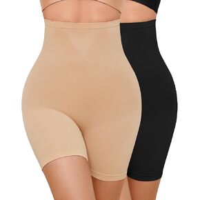 Jaywan Women's Shapewear Tummy Control High Waisted Butt Lifting Shapewear Shorts Body Shaper Thigh Slimmer Girdle
