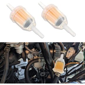 2PCS Gas Inline Fuel Filters with Magnet, Small Engine Fuel Filter, 1/4 Inch x 5/16 Inch Fuel Filters, Car Accessories Inline Gas Fuel Filter for Motorcycle Lawn Mower Tractors Small Engine