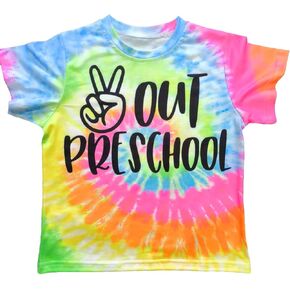 Preschool Out Shirt Last Day of School Tshirt for Kids Girls Boys Peace Out Preschool Graduation Gift Top Summer Holiday Tee