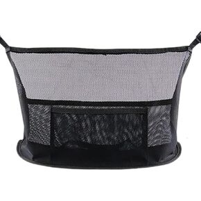 Purse Holder for Car, Car Net Pocket Handbag Holder Between Seats, Car Storage Organizer for Handbag Storage, Car Accessories, Barrier of Backseat Pet (Black)