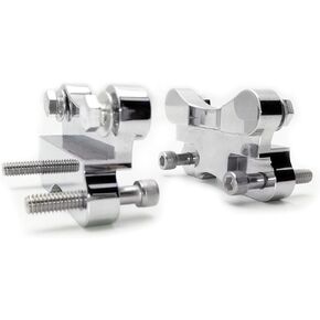 AfterMokit Front Fender Risers 2 3/4 inch Mounting Hole Center Fender to fork Adapter for Harley Softail FLSTC FLSTF 1991-2017 FLSTN 1993-1996 2005-2017 with 21 inch Wheel Chrome Fender Relocation kit