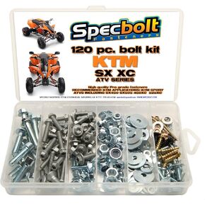 120pc Specbolt Bolt Kit for Maintenance & Restoration fits: KTM SX XC ATV 450 505 525 OEM Spec Fasteners Quad