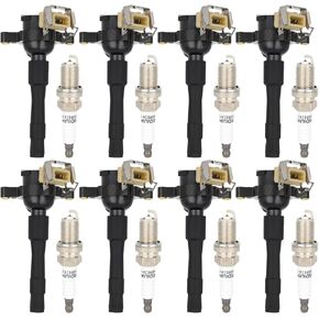 ECCPP UF354 8 ignition coils with 8 iridium Spark Plugs 320i 323Ci 323i 325Ci 325i 325xi 328Ci 330i 525i 528i 530i X5 Z3 1997-2005 2.2L 2.5L 2.8L 3.0L 3.2L V8 UF300 UF354 3199