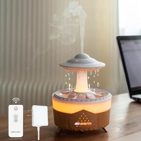 ناشر الزيت الأساسي 350 مل UFO DISTROP AROMATHERAPY DOPFUSER بارد ضباب مرطب مع 7 ألوان مصابيح LED ، والتحكم عن بعد ، وتوصيل غرفة النوم ، والمكتب (أبيض)