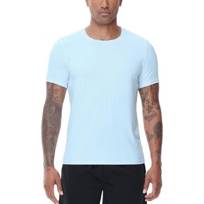 Moheen Men's Active Quick Crew Neck Tirts Athletic Running Gym تمرينات قصيرة الأكمام قمم Tee Tops