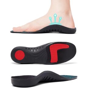 Plantar Fasciitis Orthotic Insoles Flat Feet Arch Support Insole for Men Women-Standing All Day Comfortable Orthotic Insert (Multicolor, Men's Size 8-10/Women's Size 9-12)