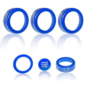 for Toyota Tacoma 2024 2025 14" Screen for Toyota 4Runner 2025 Accessories Interior Engine Start Switch Knob AC Cover Aluminum Alloy Blue