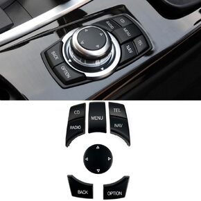 Car Interior Console Idrive Multimedia Control Cover Wover for BMW F chassis 1 2 3 4 5 6 7 Series X1 X3 X4 X5 X6 F22 F32 F32 F34 F10 F02 F25 F26 F15 F16 (6PCS NAV-Media Plack)
