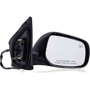 Driver Side Mirror Compatible with 2009-2013 Toyota Corolla 3Pins with Power Glass Non-Heated Manual Folding Black Left Side View Mirrors Replace TO1320249