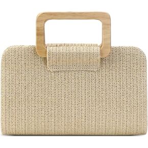 Straw Clutch Purse for Women,Top Handle Evening Handbag Raffia Shoulder Crossbody Bag Summer Beach Purse 2025