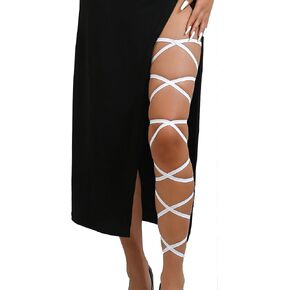 Leg Wraps Rave 2 PCS Elastic Thigh Wrap Strap Concert Festival Costume Goth Steampunk Sexy Accessories for Women