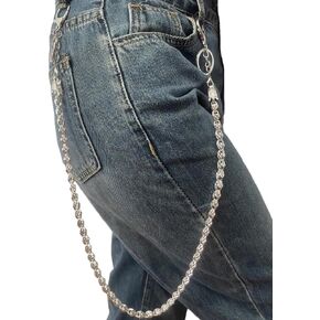 Pants Chain with Dragon Head Unisex Hip Hop Punk Rock Jeans Keychain Gift, Silver Retro Decorative Clothing Accessory Side Pants Chains
