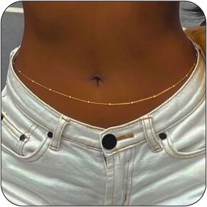 Belly Chains for Women Waist Chains for Women Sexy Gold Body Belly Chain Layered CZ waist jewelry for women