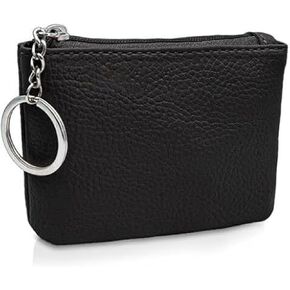 محفظة عملة معدنية ، حقيبة محفظة عملة من الجلد مع سلسلة المفاتيح ، مجموعة محفظة محفظة تغيير المحفظة للنساء لتخزين المفاتيح ، التغييرات (الوردي) in Kuwait