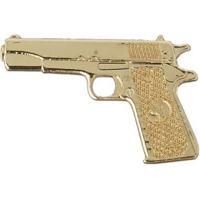 eagleemblems p14778 pin-gun ، 45cal pistol ، Gold Model 1911 (1-1/8 '')