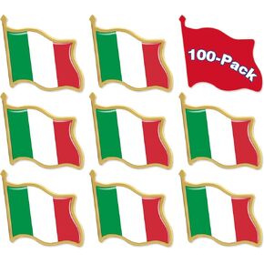 10/20/50/100 حزمة ميتال إيطاليا العلم طية صلق دبوس يلوح بالدبابيس الإيطالية الشارة الوطنية الشارة التذكارية الهدايا