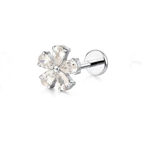 limerencia Hypoallergenic 18G Titanium Internal Thread Stud ASTM F136 6mm 8mm 10mm Flat Back Earring Piercing Jewelry for Tragus Helix Conch Cartilage Nose Lip(1pc)