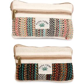 Sajtox Zip Pouch Combo – Multi-Use Pure Hemp Pouch (Set of 2), 7x4 Inch, Eco-Friendly Storage Solution