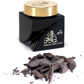 Bakhoor Incense Ashek- al.Oud - 30G of Authentic Arabic Wood Chip Bakhoor Incense -Aroma Lasts All Day Long - Perfect for Prayer, Namaaz, Ceremony, Meditation