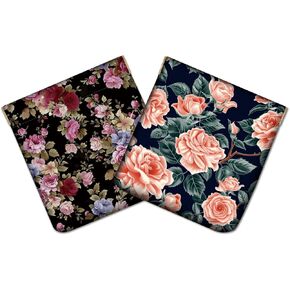 CREATCABIN 2Pcs Snap Closure Organizer Pouch Leather PU Mini Wallet Coin Purse Organizer Storage Pouch Marble Fluid Squeeze Small Makeup Bag Portable Self-Closing Pouches for Women 4.3x4.7Inch