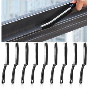 Mandark 9PCS Car Crevice Cleaning Brush, Multifunctional Vehicle Hard Bristle Gap Cleaning Tools for Small Space, Auto Grout Cleaner Scrub Brushes for Vehicles, Household, Bathroom (Black)