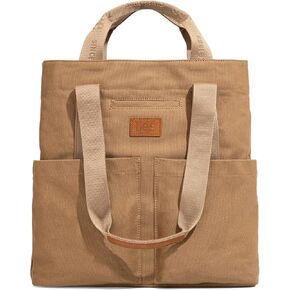 Montana West x Lee Canvas Tote Bag for Women with 2 Front Pockets Top-Handle Handbag & Shoulder Bag