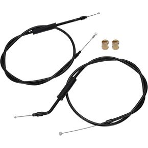 39" 2004-2006 Sportster Throttle Cable & Idle Cable Extention Kit Black Vinyl Stainless Steel Braided for 2004-2006 Harley Sportster Models with 14" Handlebar