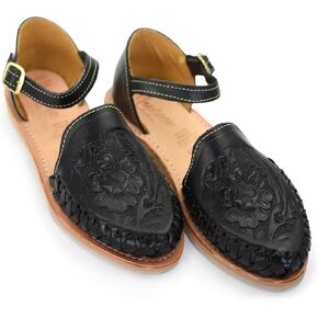 Macarena Collection Womens Shoil Sandals Leather Candals Offical for Women | Huarache المصنوعة يدويًا للسيدات المكسيكية | الصنادل النسائية المريحة والأنيقة 911