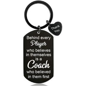 Coach Thank You Gifts Keychain - Best Football Basketball Baseball Softball Coach, Appreciation Gift Ideas for Men Women Soccer Volleyball Tennis Fitness Coaches Birthday