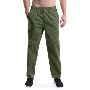 OCHENTA Men's Lightweight Casual Pants Elastic Waist Pull On Work Travel Slacks