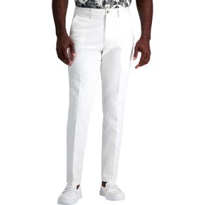 Kenneth Cole Reaction Men's Slim Fit Casual Linen Chino Pant, White