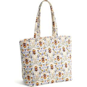 Vera Bradley Premium Cotton Original Zip Tote Bag, Bee Garden