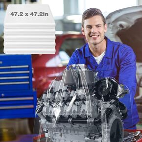 Engine Bag Cover,47.2 x 47.2Inch Plastic Engine Storage Bag Cover,Universal Waterproof Engine Cover for Engine Protection (47.2 x 47.2Inch)