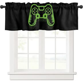 Curtain Valance for Windows, Video Games, Kitchen, Living Room, Bedroom, Bathroom, 54x18 Inch, Game9231, Rod Pocket