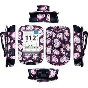Designed Fitted Leather Case W/Screen Protector (Lanyard Included) for Freestyle Libre 3,Freestyle Libre 2,Freestyle Libre 14 Day(BFL/7)