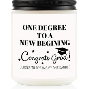 Graduation Gifts for Her Him, 2025 College Graduation Gifts, High School, Masters, Phd, Nurse Grad Gift, One Degree to A New Begining Candle for Men Women