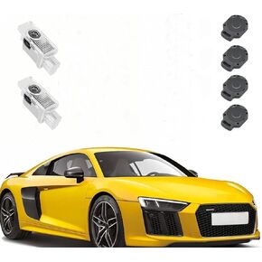 لا تتلاشى شعار ضوء الباب أبدًا ، LED LED Light Light Light Light Lights Accessories متوافقة مع witha3/a4/a5/a6/a7/a8/q3/q5/q7/r8/tt/rs/sq5/sq8- (2pcs)
