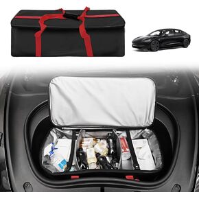 BestEvMod Frunk Organizer Compatible with 2024 2025 Refreshed Tesla Model 3 Highland Insulated Cooler Bag Waterproof Front Trunk Premium Leakproof Heavy Duty Bags Adjustable Dividers