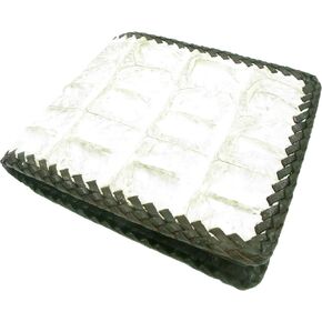 Genuine Crocodile Alligator Backbone Skin Handmade Bifold Wallet (Tan Brown)