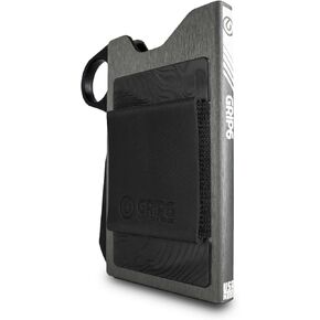 GRIP6 Wallet for Men and Women: Sleek, Durable, Slim Minimalistic Wallet with RFID-Blocking Technology, Made in the USA, Aluminum Body, Leather Jacket Option for Cards and Cash
