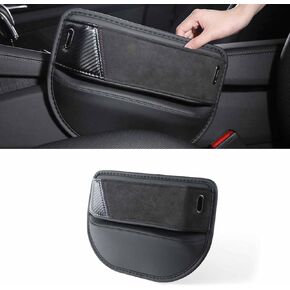 BETTERHUMZ Car Seat Gap Filler Organizer Compatible with BMW X1 E84 F48 X2 F39 X3 F25 G01 X4 F26 G02 X5 E70 F15 X6 E71 F16 for Alcantara Car Side Seat Storage Box Accessories (NAPA leather)