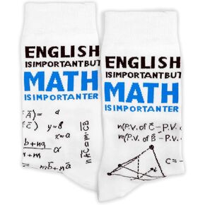 Funny Math Socks - Back to School Outfits, Novelty Gifts for Teachers, Students & Special Occasions (119)