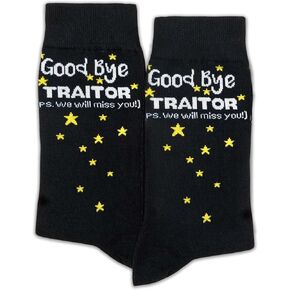 Funny Farewell Gifts from Colleagues, Boss, Novelty Socks, Good Bye Traitor Ps We Will Miss You, Goodbye Gifts for Coworkers, Leaving Job Gifts, Going Away Gifts for Friends, Retirement Gifts. (122)